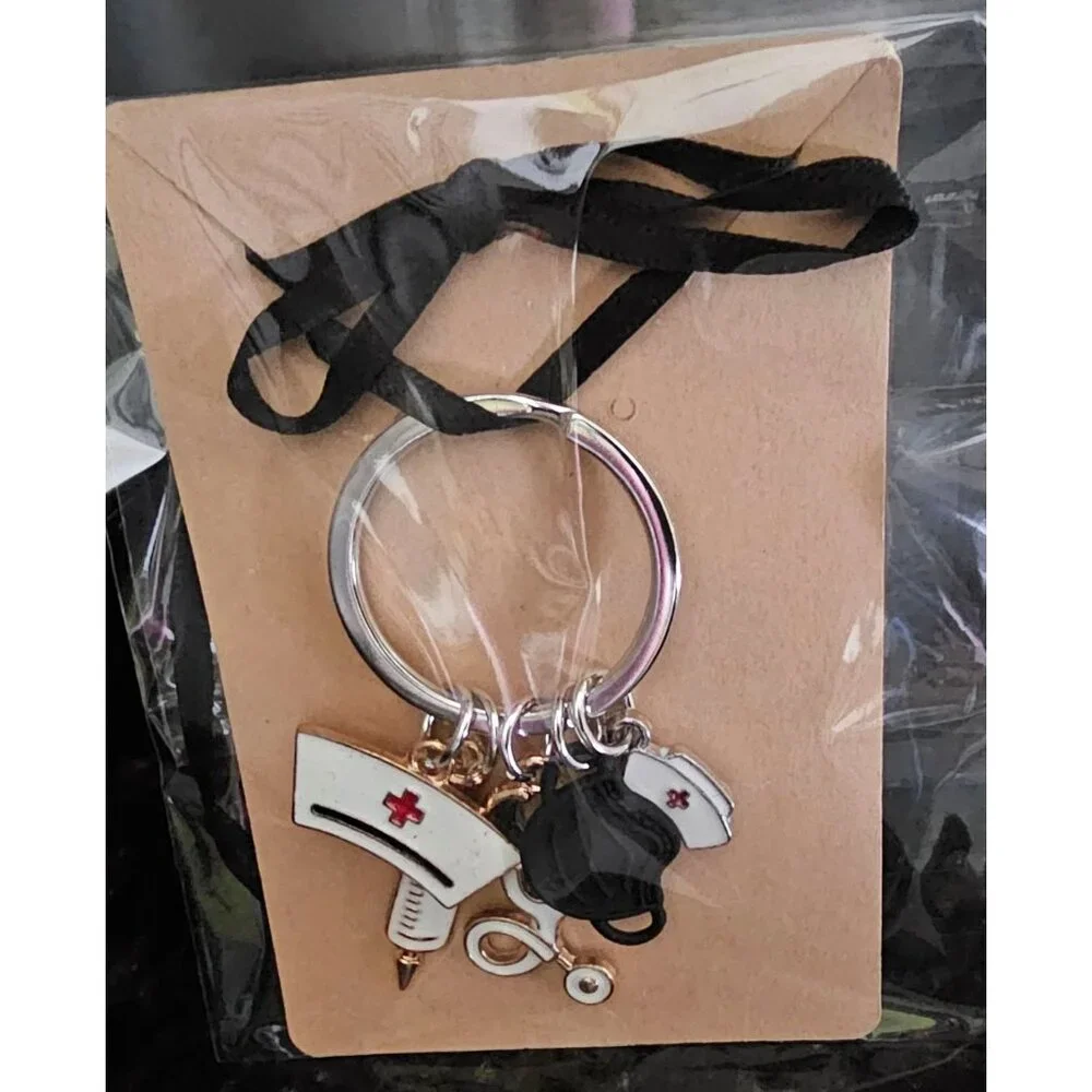 Nurse Keychain Bag Backpack Charm Practitioner Student Graduation Thank You Gift